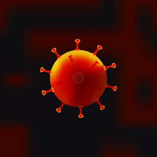 Εστία του κορωναϊού και ιστορικό γρίπης των κορωναϊών ως επικίνδυνα κρούσματα στελέχους γρίπης — Διανυσματικό Αρχείο