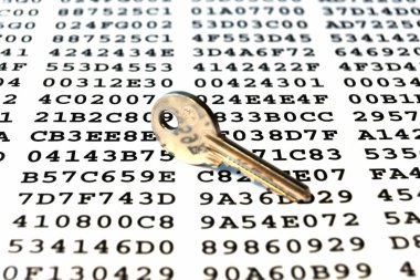 Encryption key concept clipart
