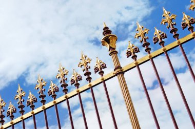 Castle decorative grille fence clipart