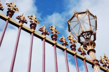 Fener ile kale dekoratif Panjur çit