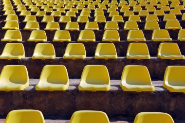 Bir açık hava tiyatrosunda boş sandalye