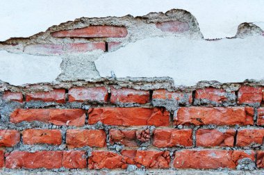 eski sıvalı tuğla duvar