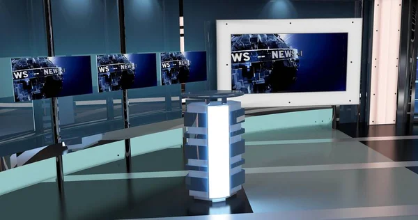 Virtual Tv News Set 27 — Fotografia de Stock