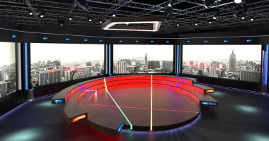 Sanal TV Stüdyosu Sohbet Seti. 3D görüntüleme. Krom görüntüler için sanal set stüdyosu. Basit bir düzenleme, birkaç metrekare alan ve Sanal Set ile istediğiniz herhangi bir yeri muhteşem bir sanal sete dönüştürebilirsiniz.. 