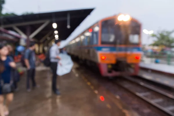 People Waiting at Train Station or Railway Station — Stock Photo, Image