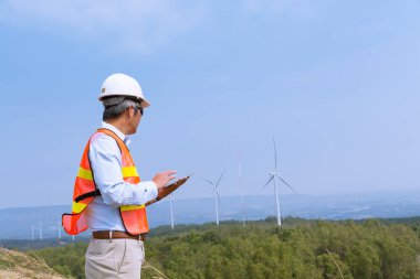 Erkek mimar mühendis ya da işadamı giyim kask anket Rüzgar 