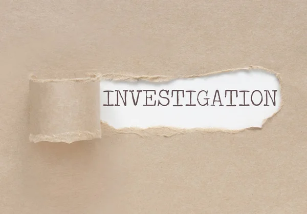 Investigation uncovered  text — Stock Photo, Image