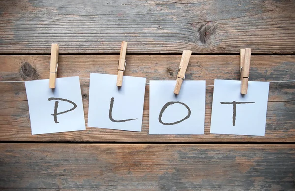 Writers plot washing line concept — Stock Photo, Image