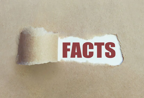 Uncovering the facts text — Stock Photo, Image