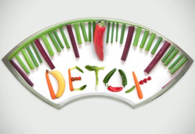 Detox diet concept clipart