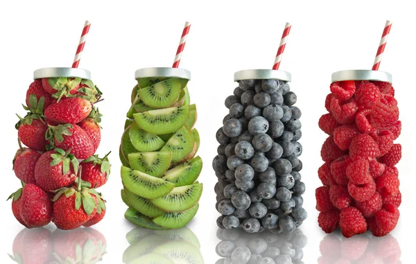 Concepto de sabores de batido de frutas —  Fotos de Stock