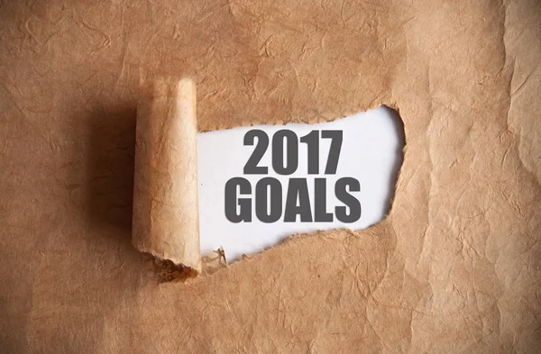 2017 goals uncovered — Stock Photo, Image