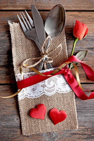 Alla hjärtans dag måltid — Stockfoto