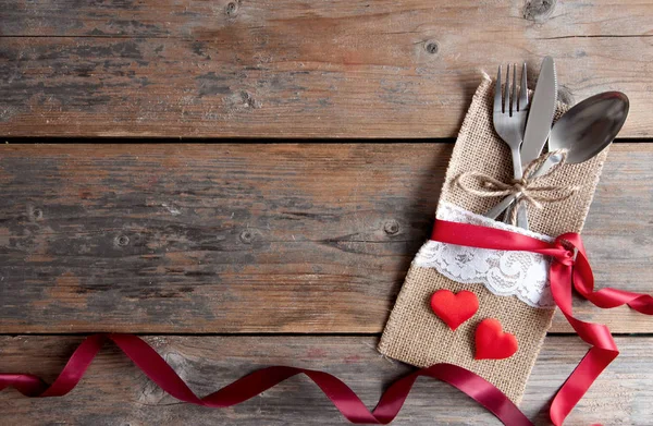 Valentines day romantic dinner background — Stock Photo, Image