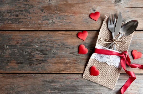 Valentines day romantic dinner background — Stock Photo, Image
