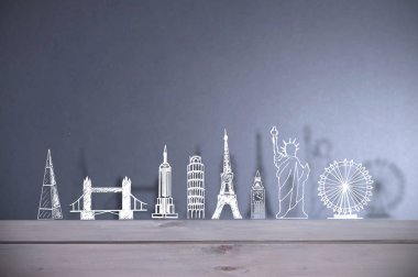 Küresel turistik yerlerinden manzarası arka plan