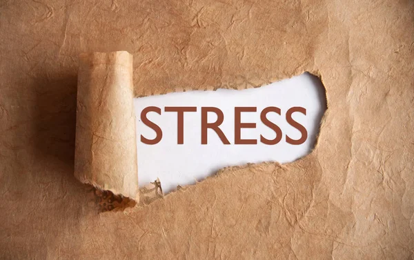 Uncovering stress paper scroll — Stock Photo, Image