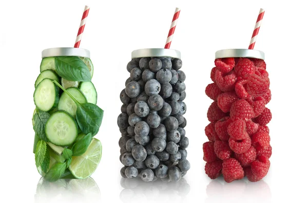 Assorted smoothie bottle concept — Stock Photo, Image