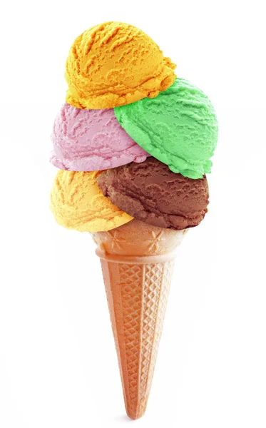 Escovas de gelado em um cone — Fotografia de Stock