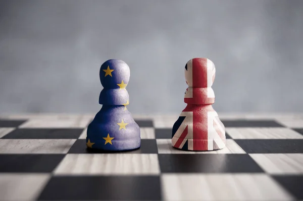 Концепція Brexit шахи — стокове фото