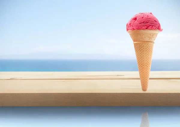 Ice lolly by the beach — Stock Photo, Image