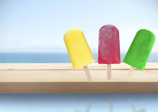 Summer icecream cones — Stock Photo, Image