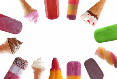Dondurma lolly pop arka plan çerçeve