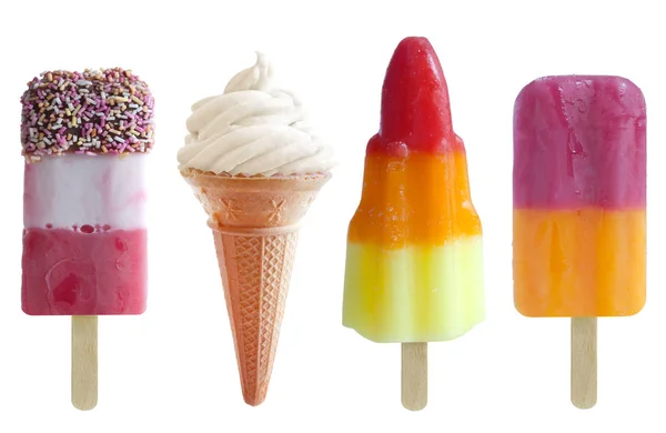 Icecream frozen lollies set — Stock Photo, Image