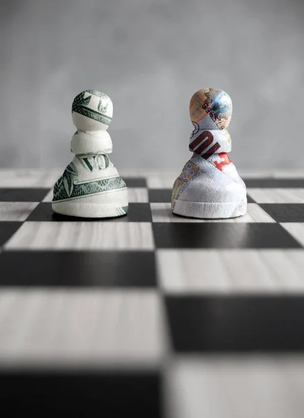 Doları Lirası Döviz Alım satranç — Stok fotoğraf