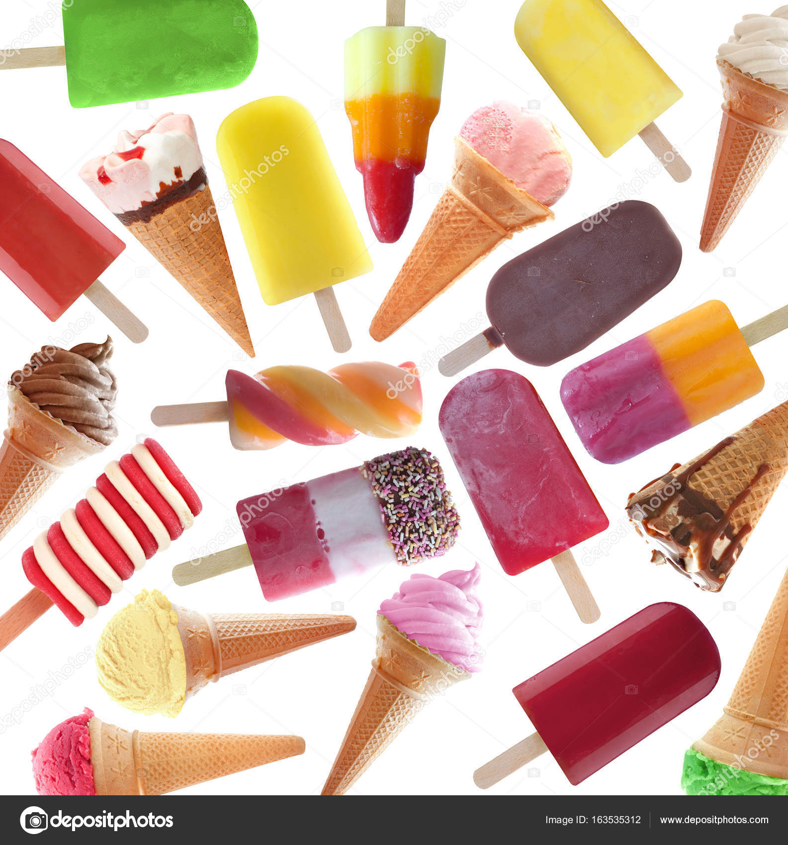 Large collection of ice cream and lollies Stock Photo by ©nupix 163535312