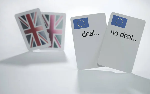 Brexit угода або ні справу концепції — стокове фото