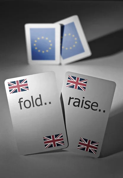 Brexit concept de poker — Photo