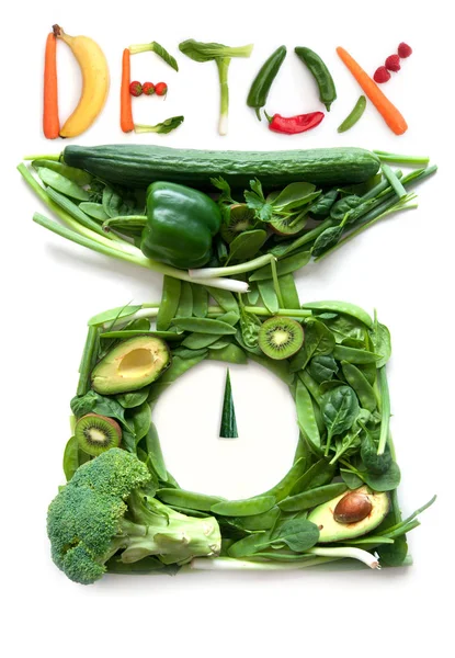 Detox kitchen scales concept — Stock Photo, Image