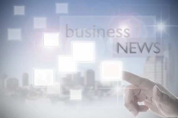 Business news touch screen — Stock Photo, Image