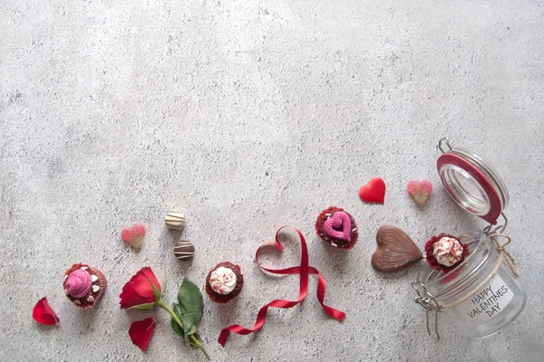 Valentinstag Geschenke Hintergrund — Stockfoto