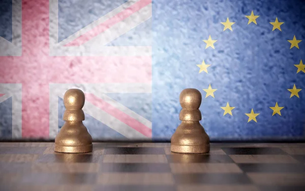 Brexit concetto di scacchi — Foto Stock