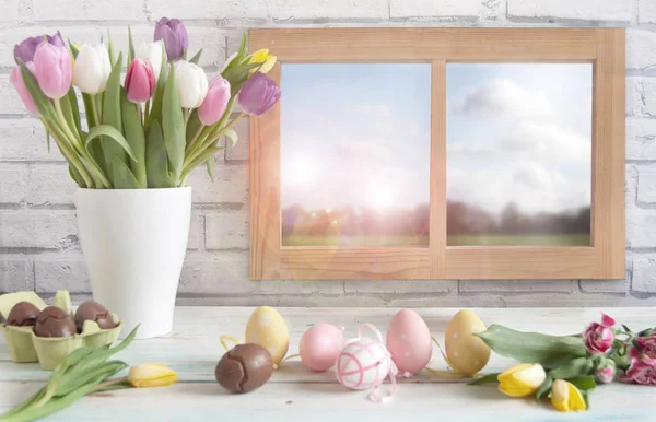 Easter window — Stock Photo, Image