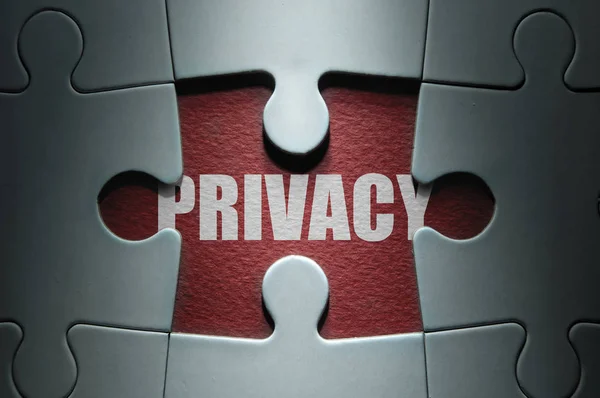 Privacy concetto di puzzle — Foto Stock