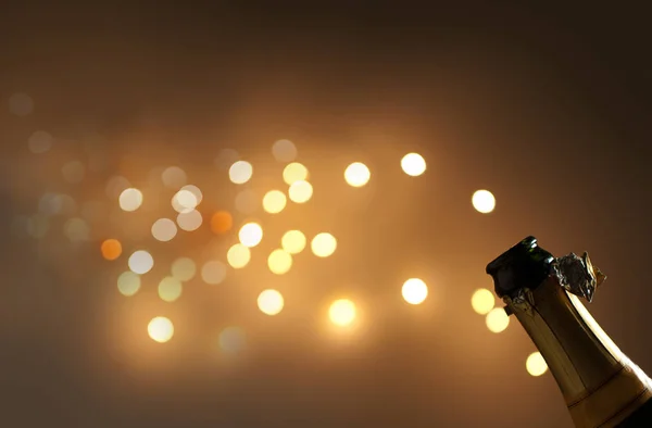 Champagne bottle explosion opening — Stock Photo, Image