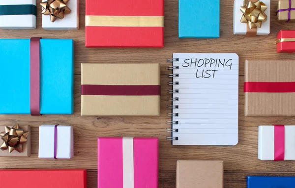 Lista de compras de Natal — Fotografia de Stock