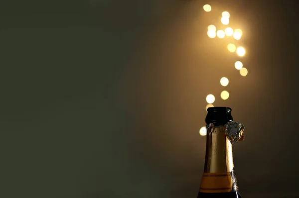 Champagne opening lights — Stock Photo, Image