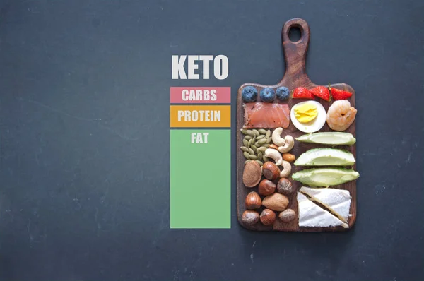 Keto alimentos de dieta baja en carbohidratos — Foto de Stock