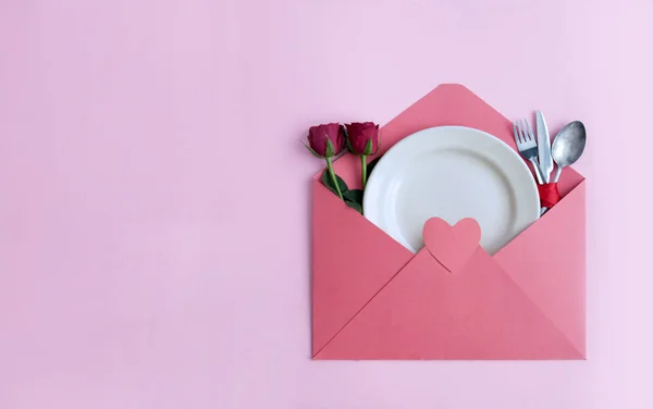 Concept de repas Saint Valentin — Photo