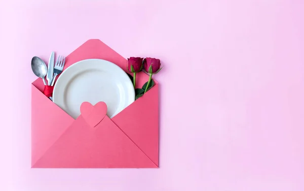 Sevgililer Günü yemeği konsepti — Stok fotoğraf