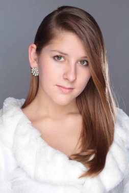 Kış portre çekici genç kız