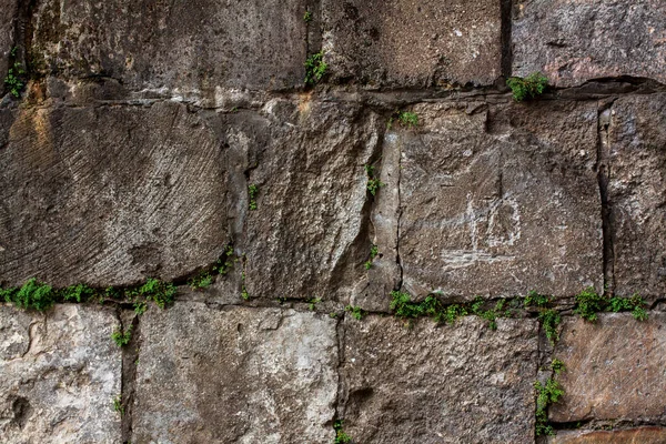 Güçlü Bir Dokusu Olan Antik Taş Duvar — Stok fotoğraf