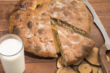 Rustik sıcak pasta doldurma ile