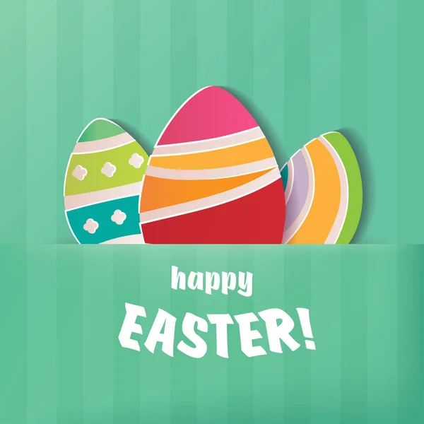 Tarjeta de felicitación feliz Pascua — Vector de stock