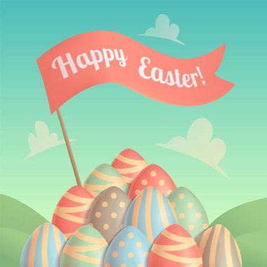 Mutlu Paskalya tebrik kartları. 