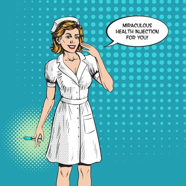 Hemşire bir enjeksiyon şırınga Tıp Sağlık ilaç verir